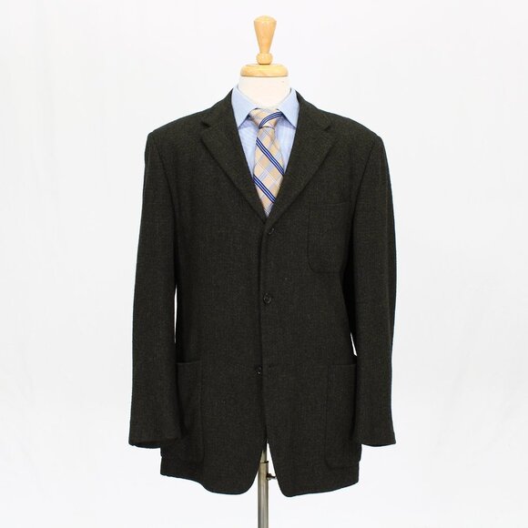 Ermenegildo Zegna 44R Green Cashmere/Silk 3-Button Sport Coat Blazer Jacket V630